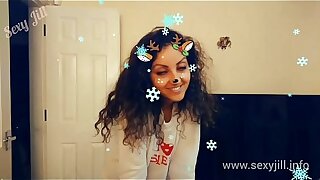 Christmas s. teen gives best deepthroat blowjob with massive cumshot go for t. hot shots POV Indian